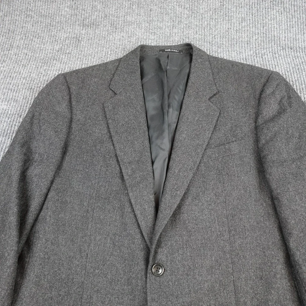 Armani Collezioni Blazer Mens 42 Gray Wool Cashmere Made In Italy Sport Coat